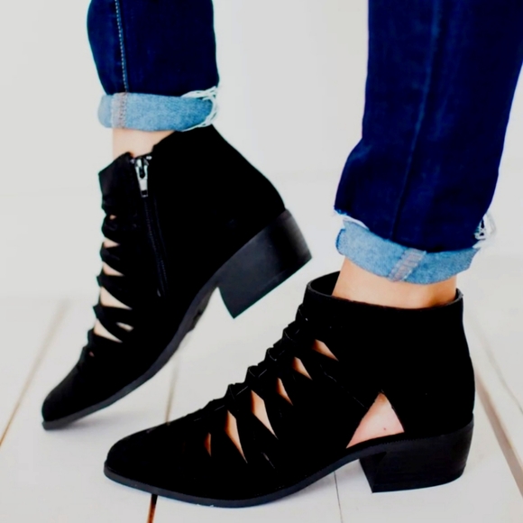 Qupid Shoes - Qupid Black Summer Booties
